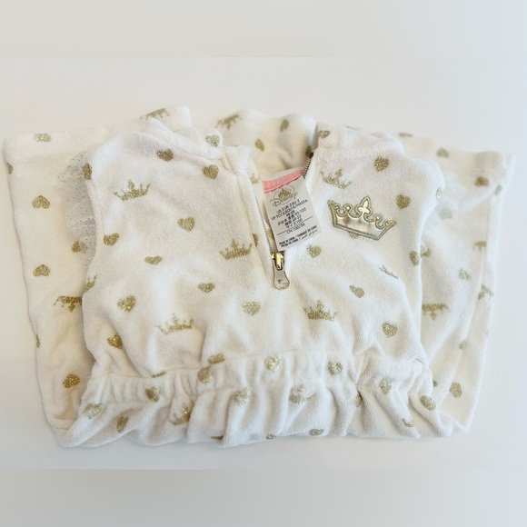 DISNEY Store Girls 3T Princess Swim Cover up Hooded Terrycloth - Like New - Picture 2 of 6